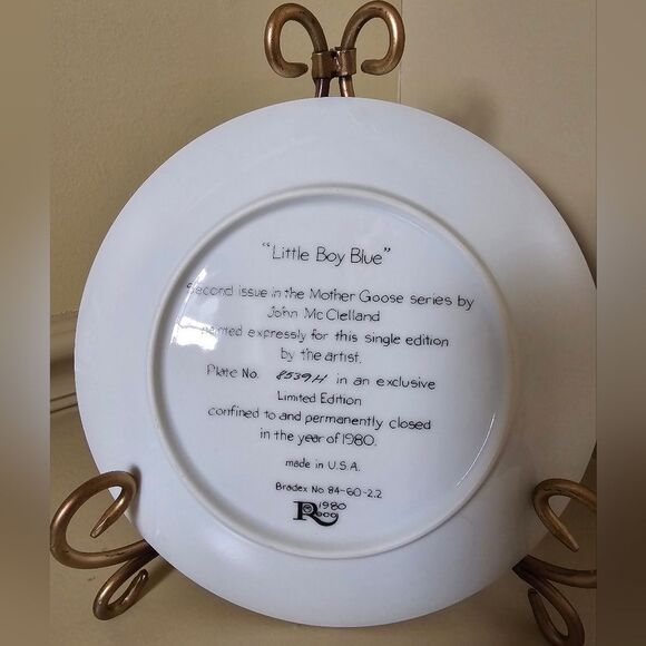 NEW Little Boy Blue, John McClelland Collector Plate - Picture 2 of 5